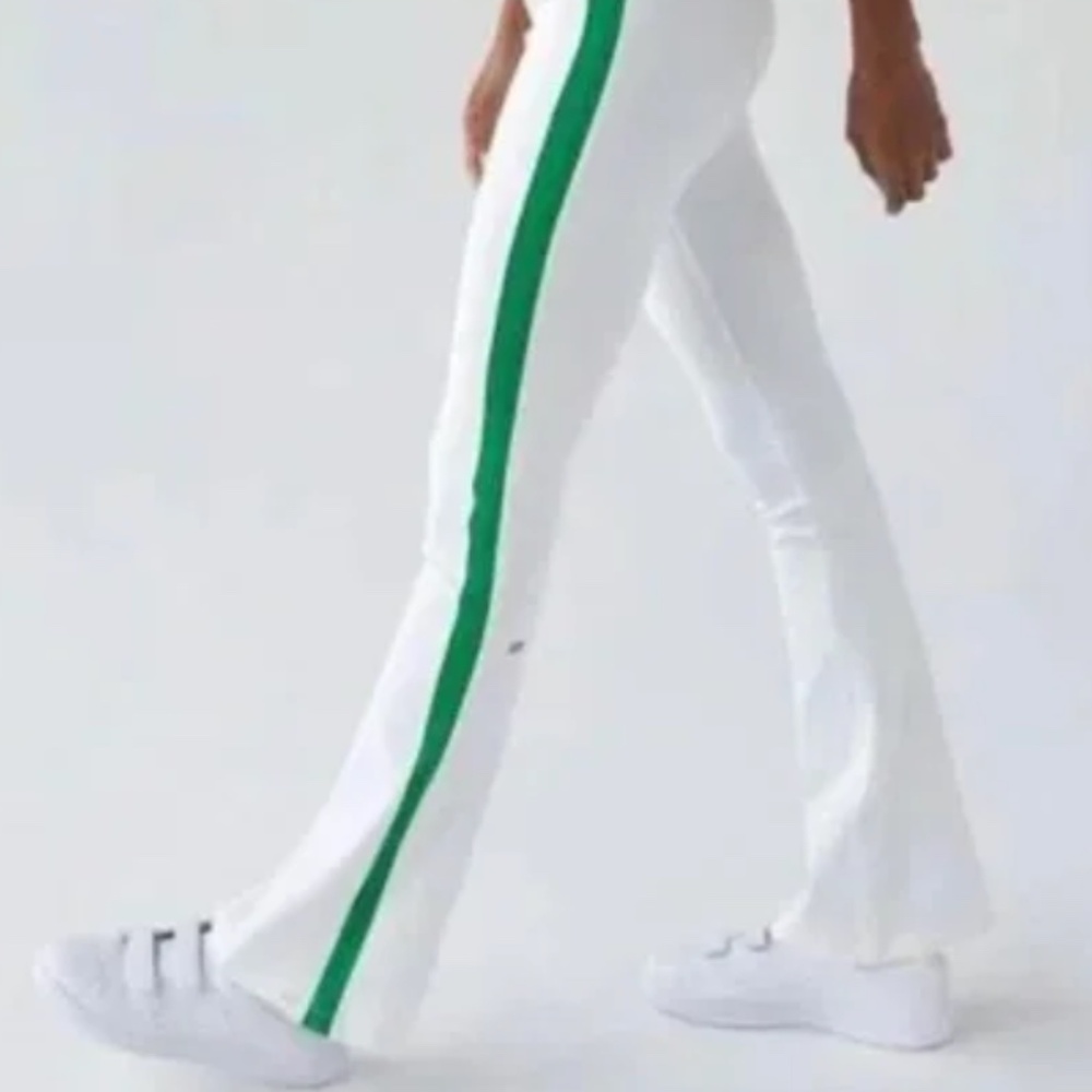 SPLIT59 RAQUEL HIGH WAIST FLARED LEGGING SIZE S "Grass" stripe